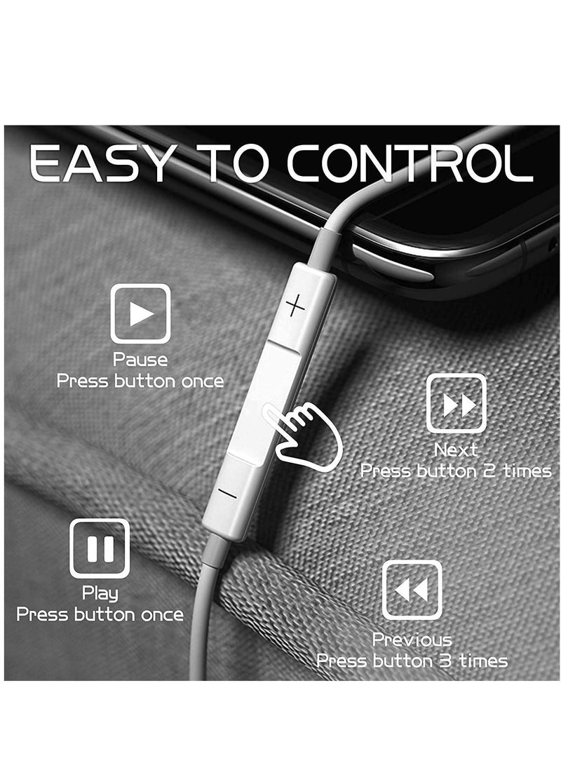 Type C Earphone Connector(Built-in Microphone & Volume Control) in-Ear Stereo Headphone/Headset Compatible with Samsung,OnePlus,Moto,Honor,iPad Air,MacBook Air & Pro - Image 3