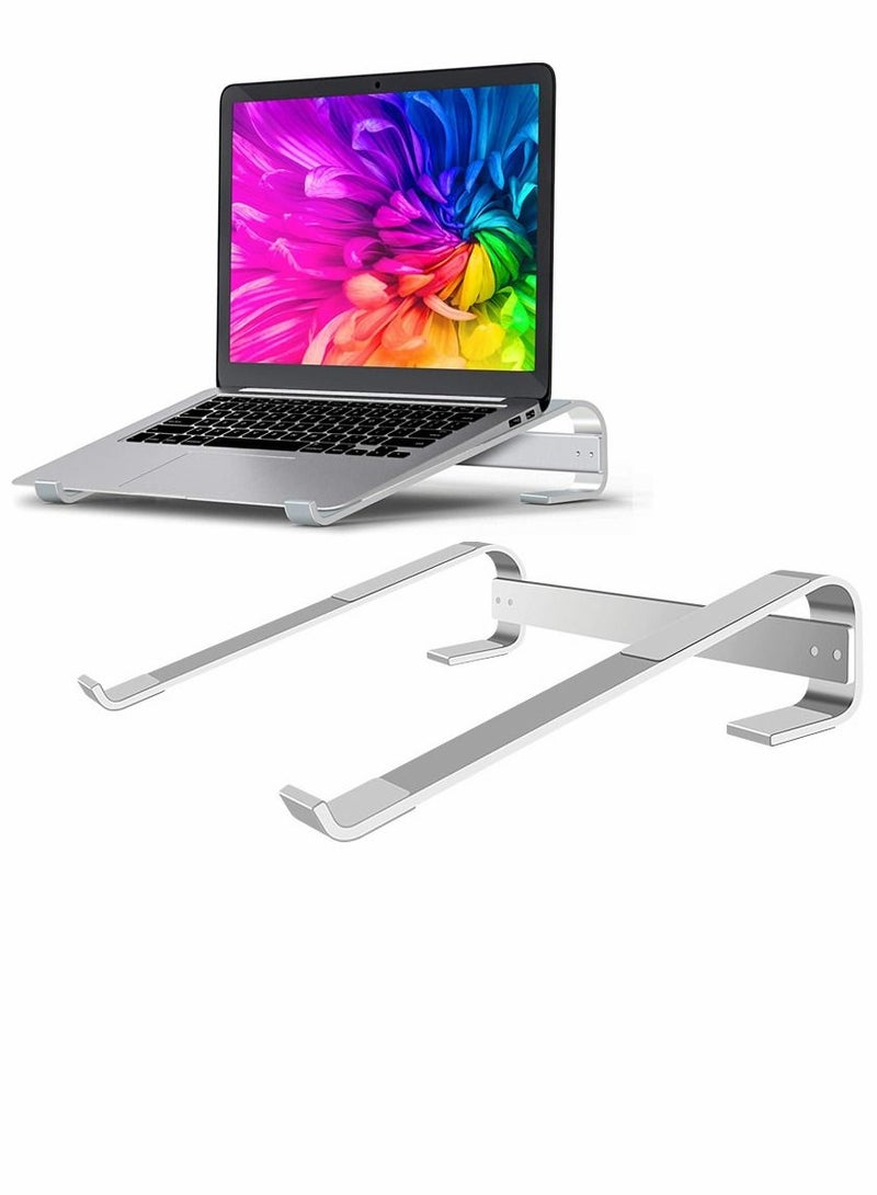 Generic Computer Stand, Laptop Stand for Desk, Computer Stand for Desk, Ventilated Ergonomic Aluminum Notebook Stand, Compatible with MacBook Air, Suitable for 10-17 Inch Laptop, Work from Home (Silver) - Image 1