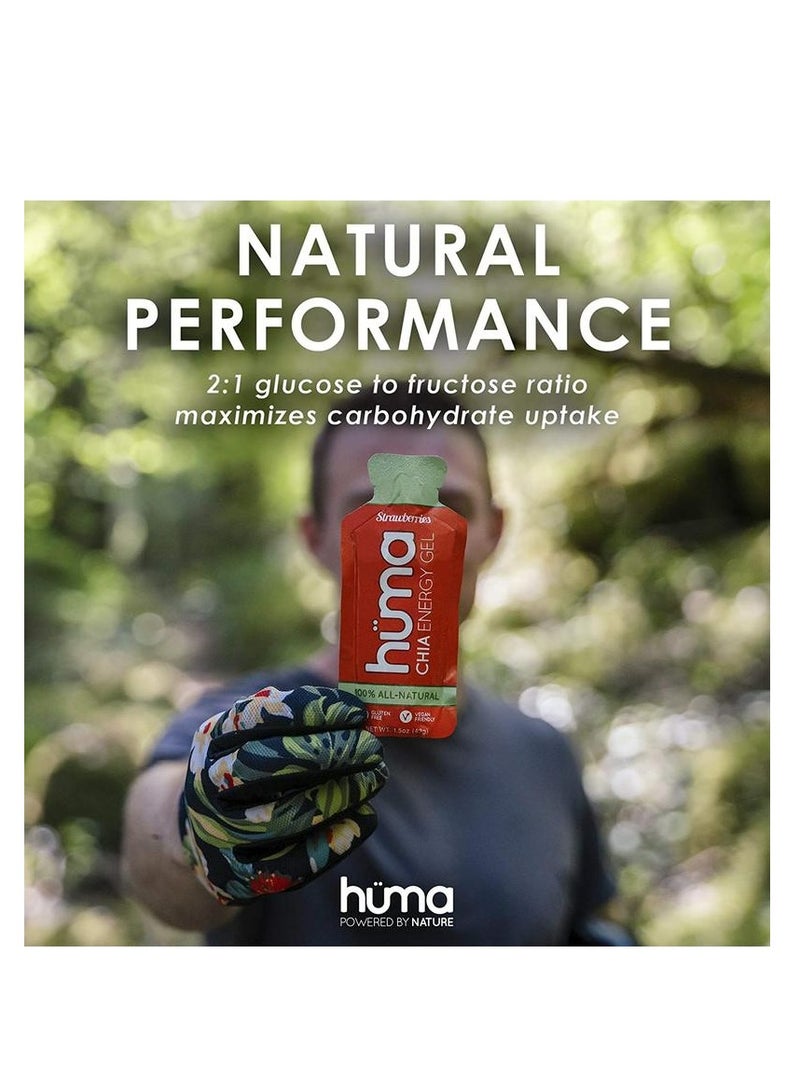 Huma Chia Energy Gel Lemonade 9 count X 39g 22gr Carbs 105mg Sodium 1x Caffeine 25mg Caffeine 100% All Natural Vegan Gluten Free No Stomach Problems Great Taste Easy Digestion - Pack of 9 - Image 5