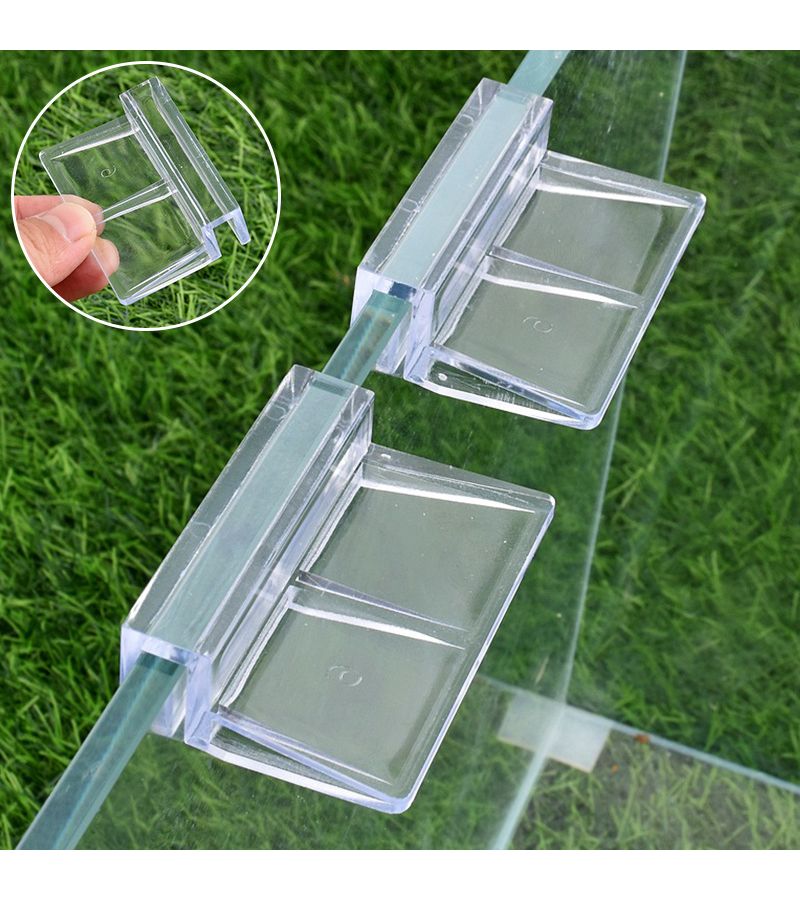 Aquarium Glass Cover Support Clips 8mm 10pcs for Fish Tank - Image 1