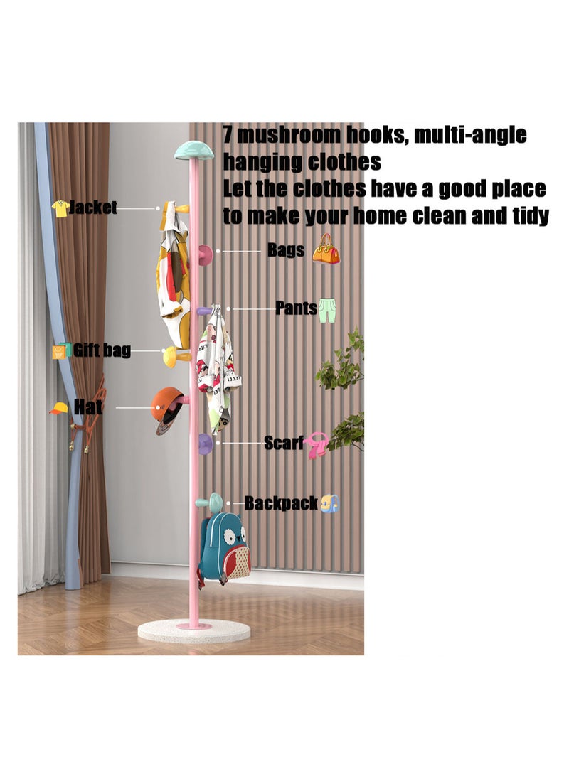 MissTiara Simple Floor 7 Hook Coat Rack Iron Art Hanger Bedroom Vertical Hanger Bag Rack  - Image 3