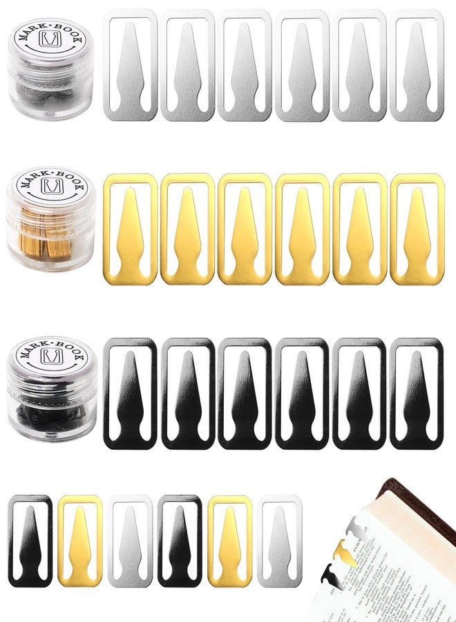 Binxus 150 Pcs Book Darts Bookmarks, Stainless Steel Book Line Markers, 3 Boxs 3 Colors Page Markers Clips for Reading Teachers Students Book Lovers - Image 1