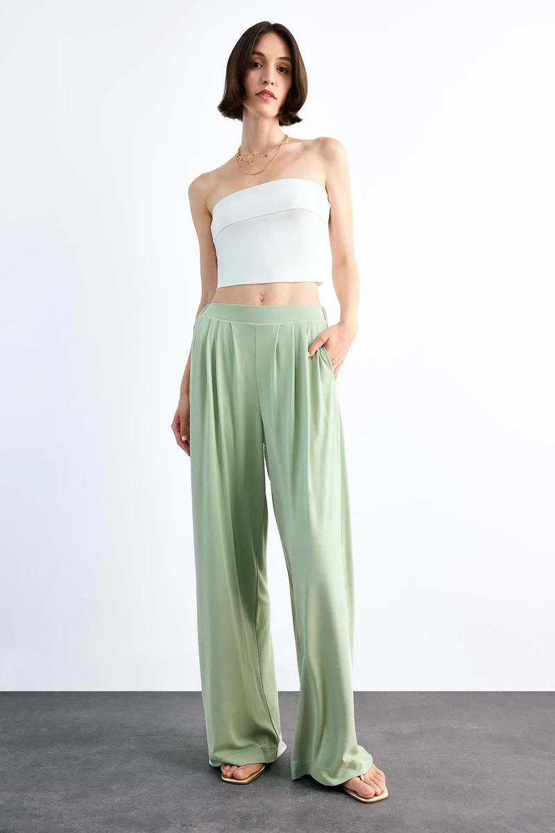 Defacto Baggy Fit Taffeta Trousers