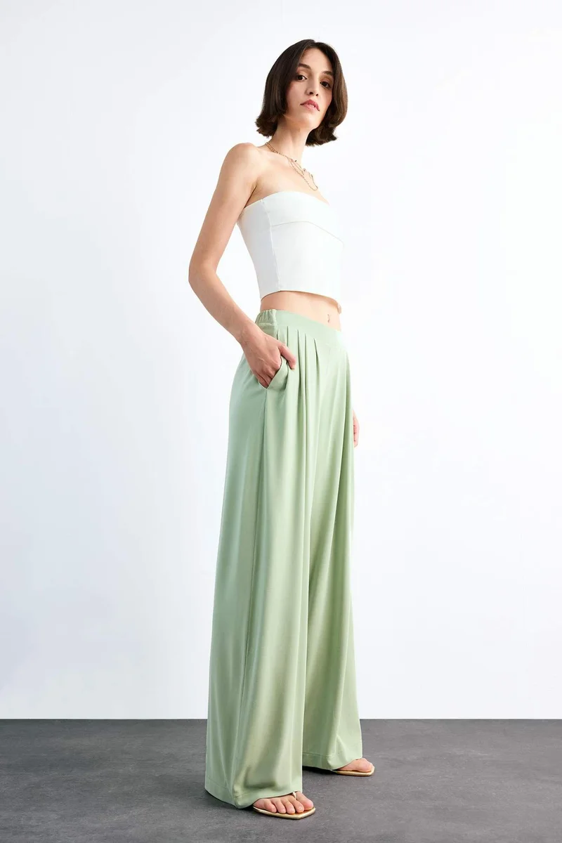 Defacto Baggy Fit Taffeta Trousers