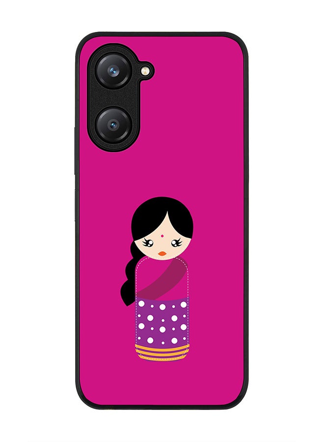 Stylizedd Rugged Black edge case for Vivo Y28s 5G / Vivo Y18 4G /Vivo Y03 4G, Slim fit Soft Case Flexible Anti Drop TPU Gel Thin Cover -  Indian Doll - Image 1