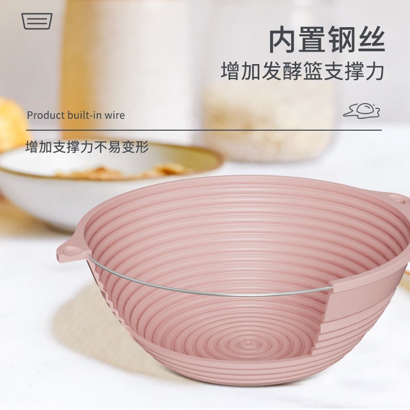 Silicone Fermentation Basket Household Oven Baking Dough Fermentation Bowl Folding High Temperature Resistant Large Capacity Bread Fermentation Basket - Image 4
