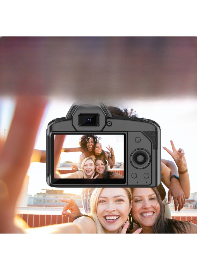 Generic D5 HD WiFi Digital Camera 64 Million Pixel Dual Night Vision Photography Video Dv Cross Border-Body Color:D5 Black + Microphone  - Image 3