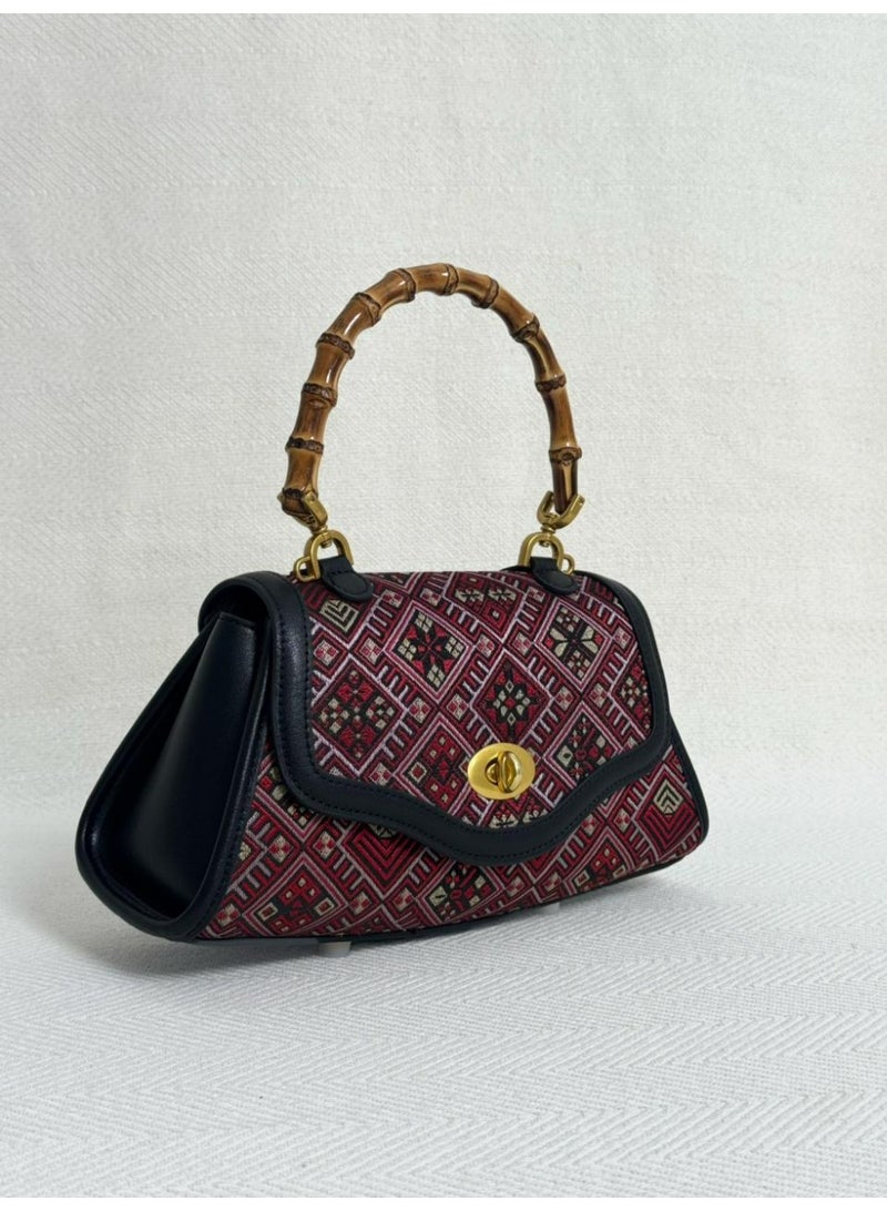 جميلة حقيبة Heritage Nomad بمقبض خيزران - Image 4