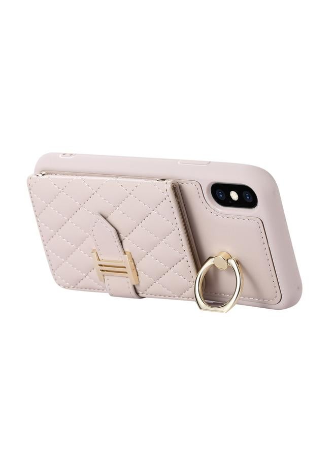 اس-توب جراب لهاتف iPhone XS Max مع حامل بطاقات أفقي وحلقة وحبل مزدوج - Image 4