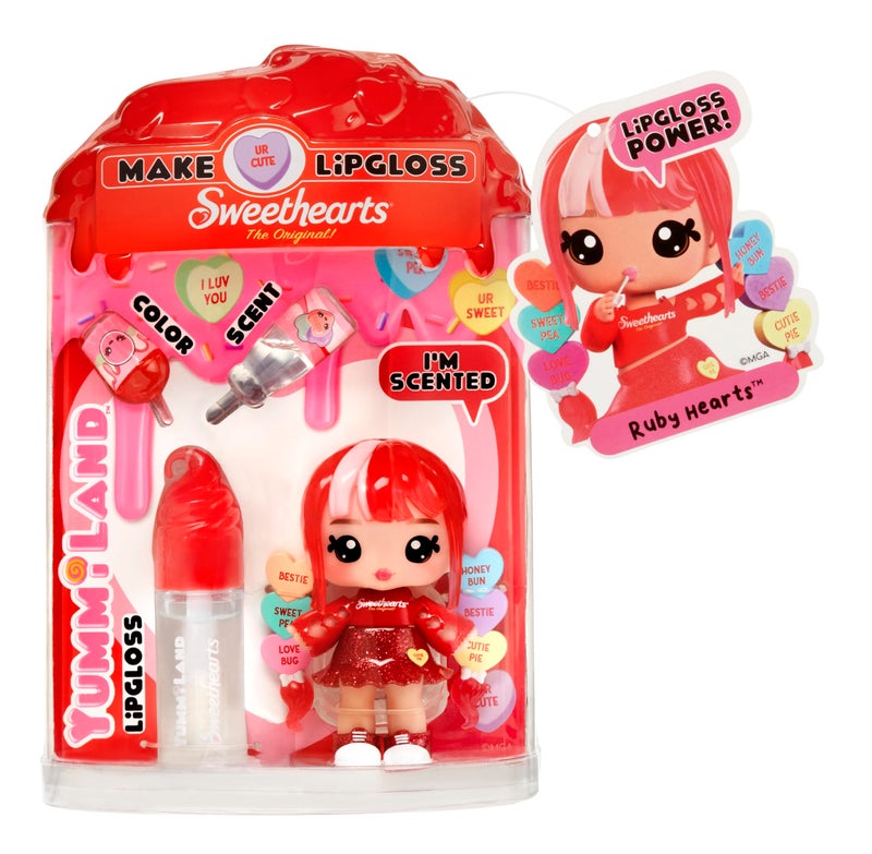 Yummiland x Sweethearts Collection Ruby Hearts Lip Gloss Dolls - Image 3