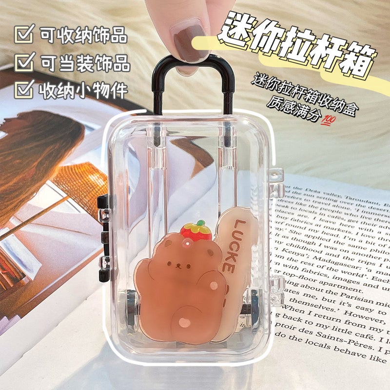Creative Mini Trolley Case Storage Box, Desktop Jewelry Organizer & Wedding Candy Box - Image 1