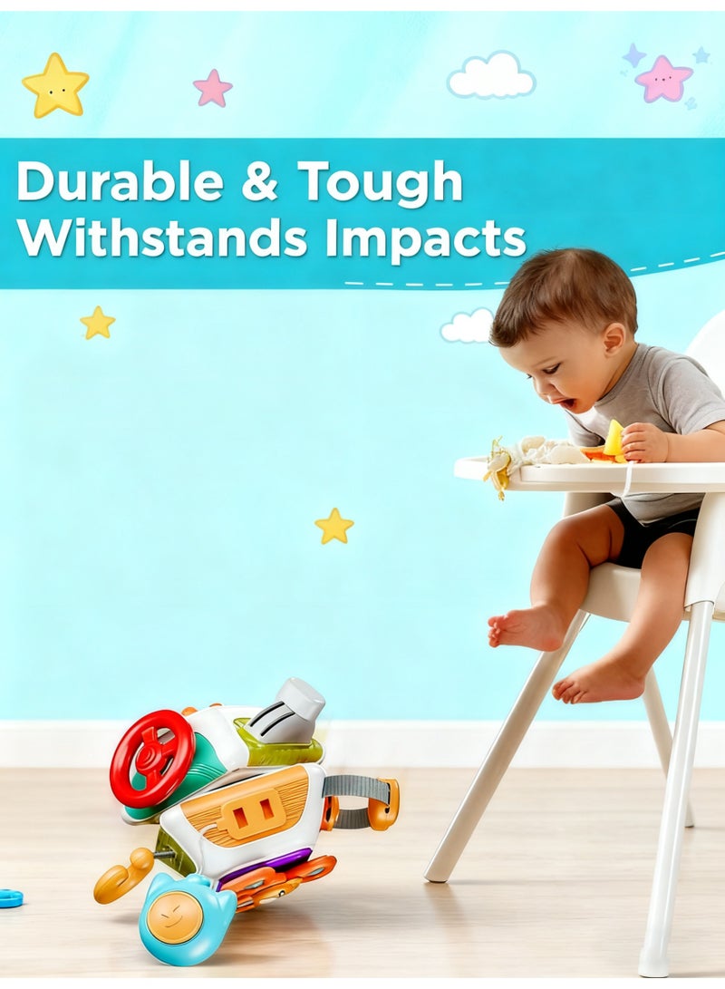 Haidue 10-in-1 Kids Busy Cube Fidget Toy Baby Sensory Busy Board Montessori Educational Activity Cubes Gadgets Toys for Toddlers - Image 5