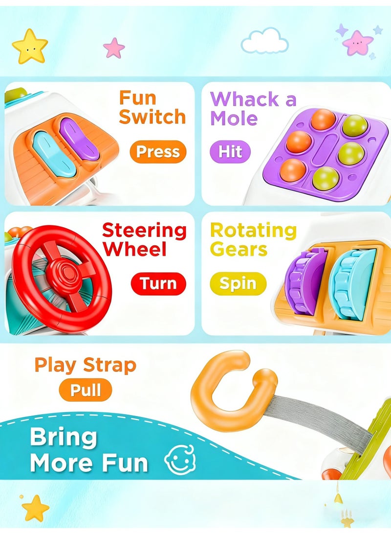 Haidue 10-in-1 Kids Busy Cube Fidget Toy Baby Sensory Busy Board Montessori Educational Activity Cubes Gadgets Toys for Toddlers - Image 3