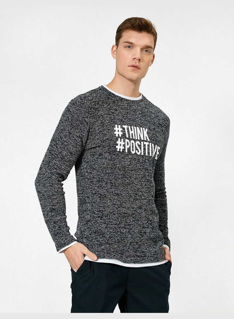 KOTON Letter Printed Jumper
