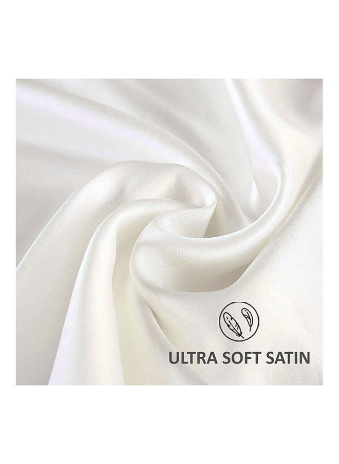 Set of 2 Satin Pillowcase with Hidden Zipper