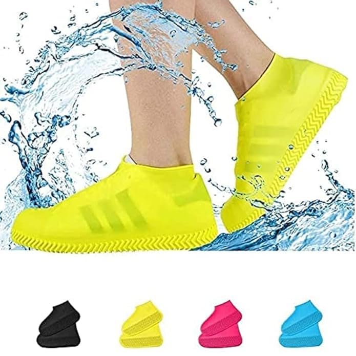 SEFLICA® Waterproof Shoe Covers Reusable Silicone Cover Shoes Rain Boots for Men, Women, Kids |Overshoes Protectors for Kitchen, Indoor, Outdoors (Rain Shoes Cover, 1 Pair L, Black) - Image 2