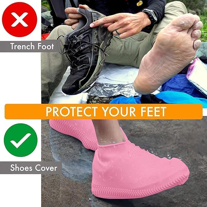 SEFLICA® Waterproof Shoe Covers Reusable Silicone Cover Shoes Rain Boots for Men, Women, Kids |Overshoes Protectors for Kitchen, Indoor, Outdoors (Rain Shoes Cover, 1 Pair L, Black) - Image 4