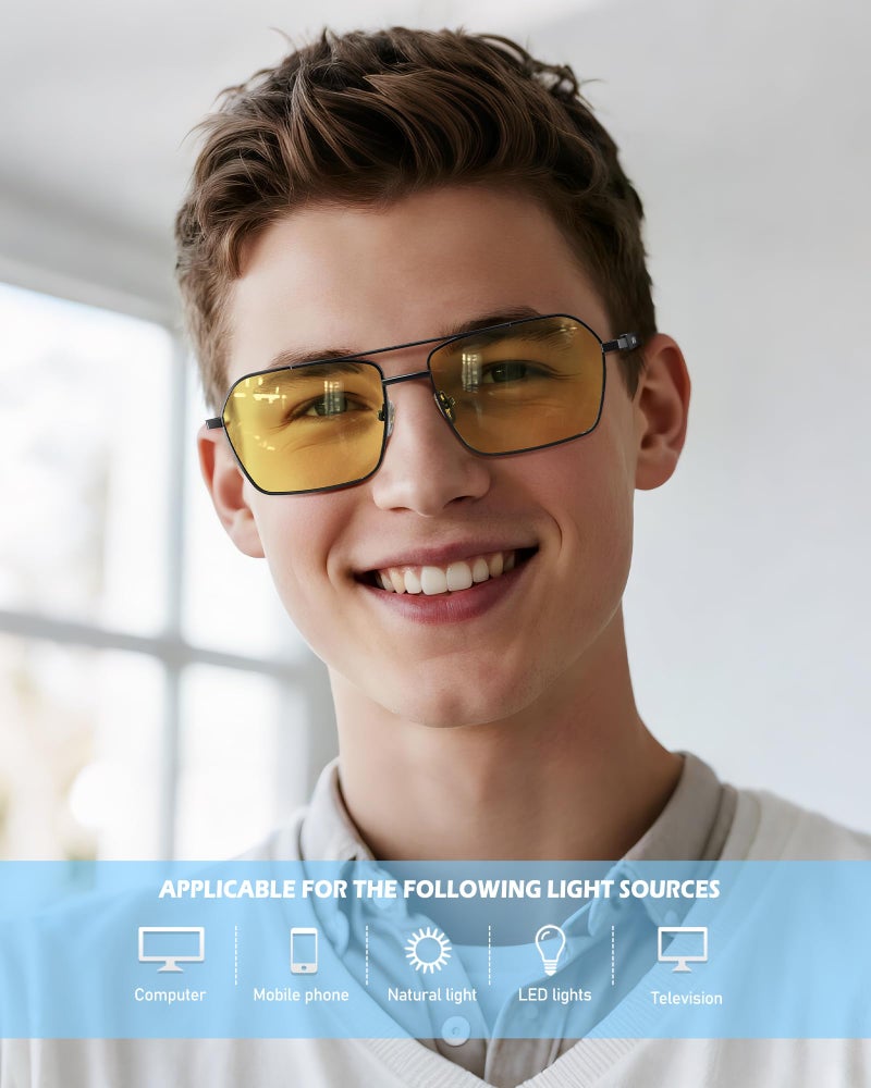 ANYLUV Blue Light Glasses Men/Women, Blue Light Blocking Glasses, Computer Screen Blocker Eyes Protection Glasses - Image 2