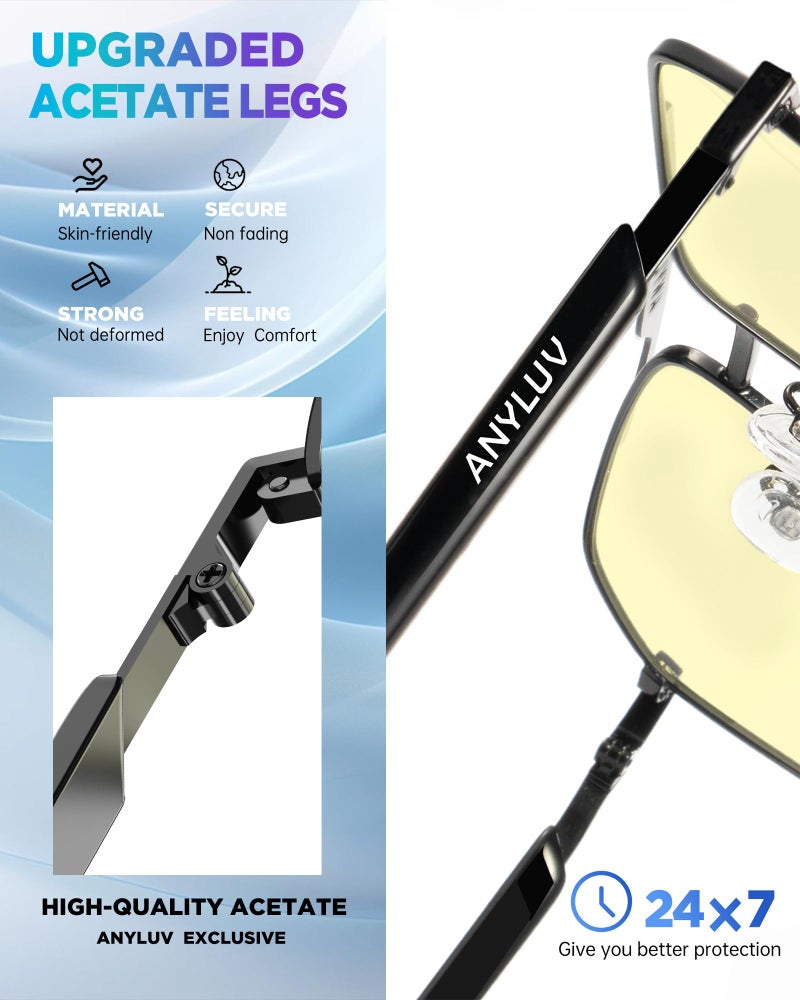 ANYLUV Blue Light Glasses Men/Women, Blue Light Blocking Glasses, Computer Screen Blocker Eyes Protection Glasses - Image 3