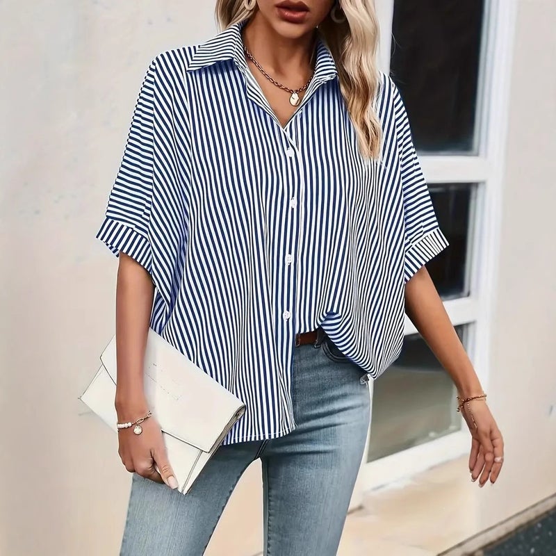 Women's Striped Casual Shirt - Image 4