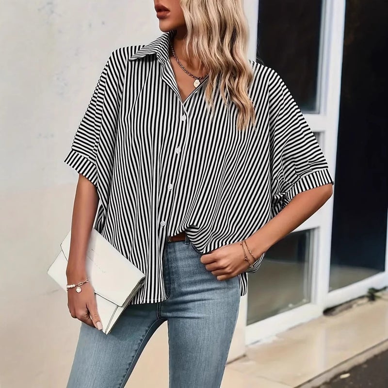 Women's Striped Casual Shirt - Image 3