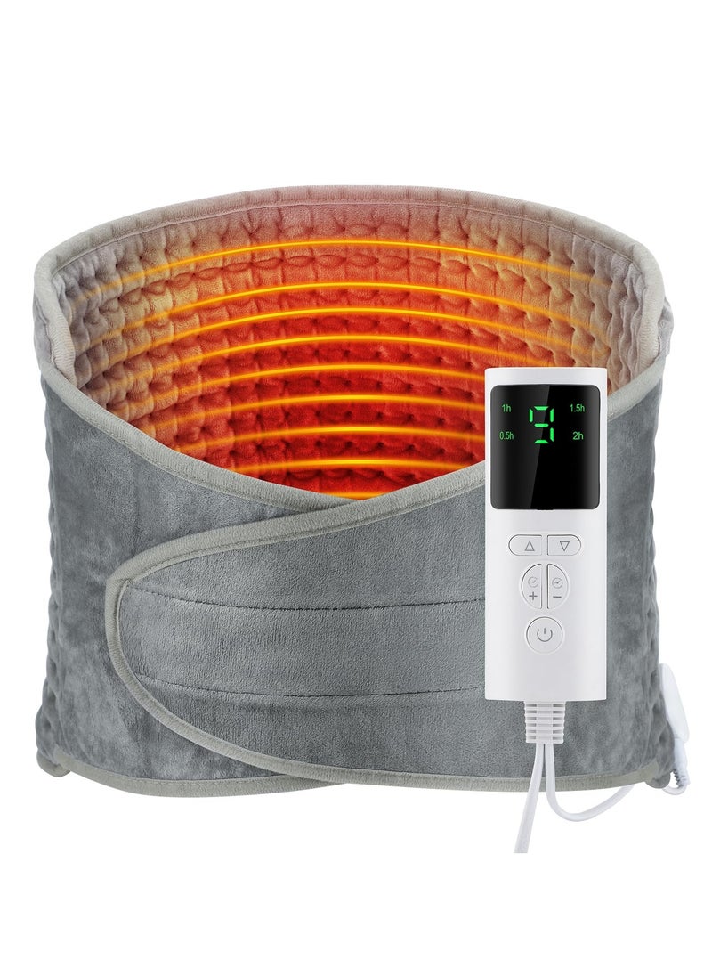 Generic - Electric Waist Heating Belt Multifunctional Heating Pad with LCD Controller, 9 Heating Levels & 4 Timing Gears, Soft Touch, Fast Heating, Machine Washable - Ideal for Period, Back Pain, and Cramps Relief (12"x50") - Image 1