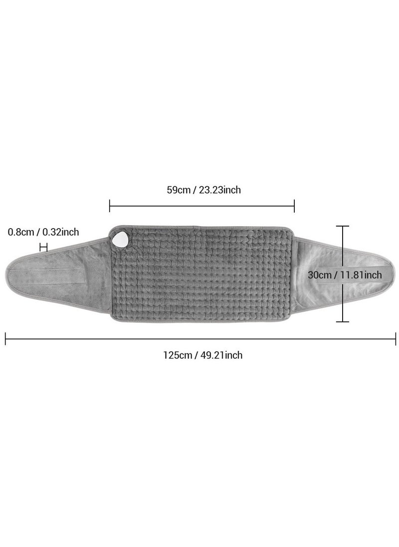Generic - Electric Waist Heating Belt Multifunctional Heating Pad with LCD Controller, 9 Heating Levels & 4 Timing Gears, Soft Touch, Fast Heating, Machine Washable - Ideal for Period, Back Pain, and Cramps Relief (12"x50") - Image 1
