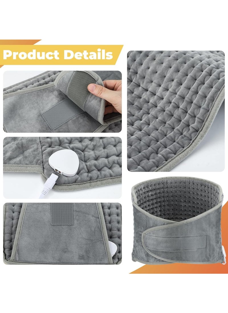 Generic - Electric Waist Heating Belt Multifunctional Heating Pad with LCD Controller, 9 Heating Levels & 4 Timing Gears, Soft Touch, Fast Heating, Machine Washable - Ideal for Period, Back Pain, and Cramps Relief (12"x50") - Image 1