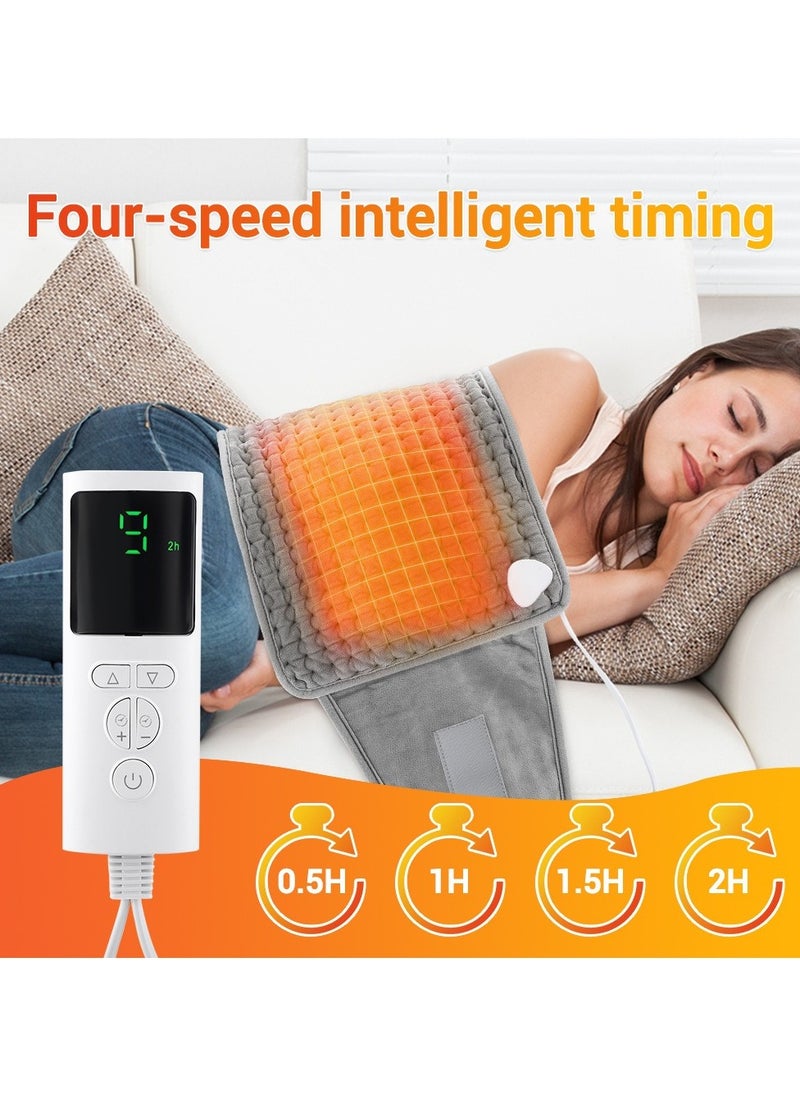 Generic - Electric Waist Heating Belt Multifunctional Heating Pad with LCD Controller, 9 Heating Levels & 4 Timing Gears, Soft Touch, Fast Heating, Machine Washable - Ideal for Period, Back Pain, and Cramps Relief (12"x50") - Image 1