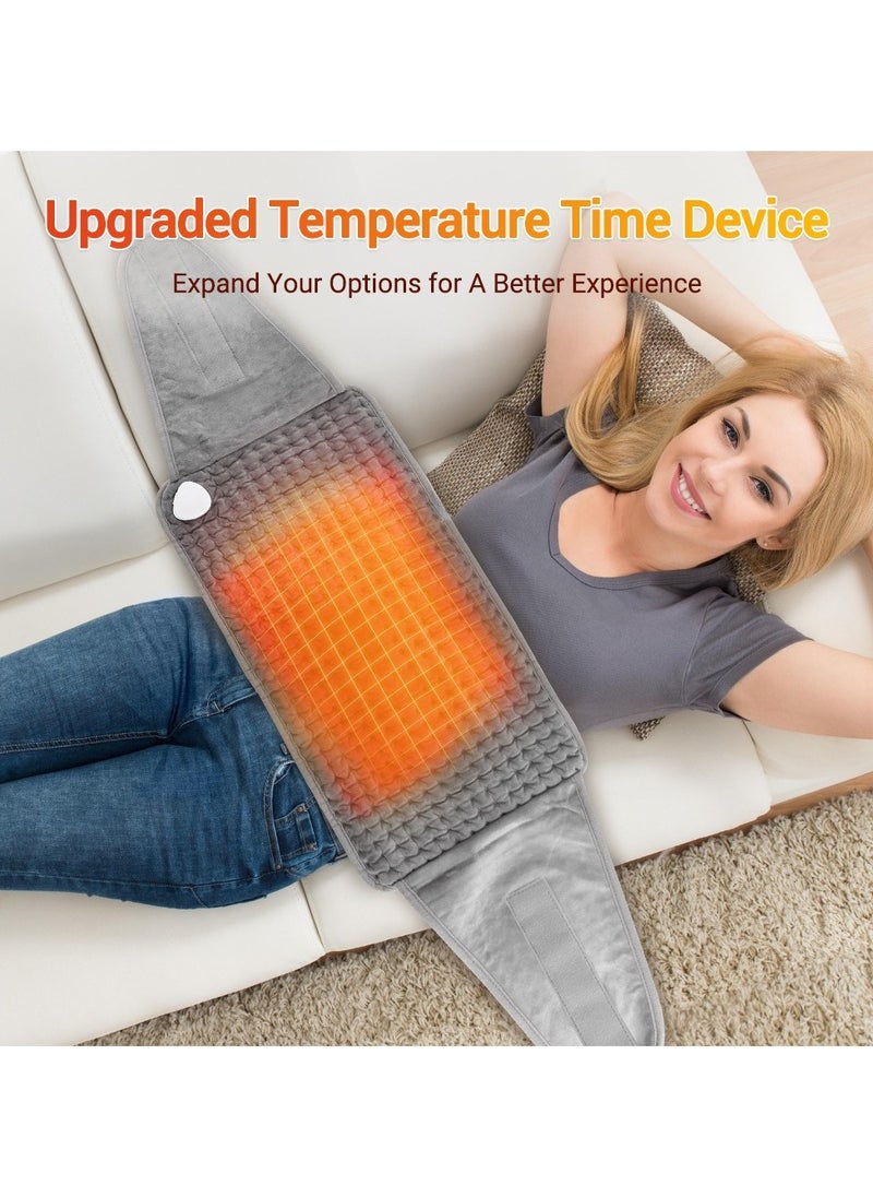 Generic - Electric Waist Heating Belt Multifunctional Heating Pad with LCD Controller, 9 Heating Levels & 4 Timing Gears, Soft Touch, Fast Heating, Machine Washable - Ideal for Period, Back Pain, and Cramps Relief (12"x50") - Image 1