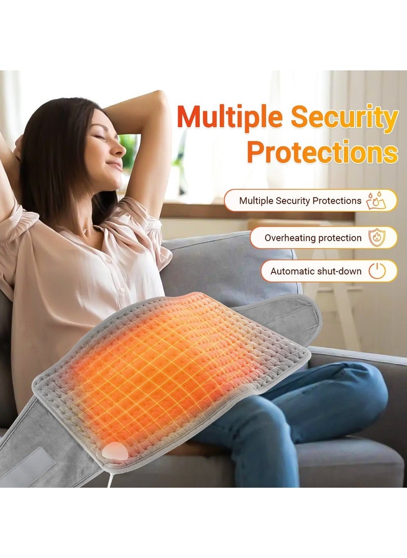 Generic - Electric Waist Heating Belt Multifunctional Heating Pad with LCD Controller, 9 Heating Levels & 4 Timing Gears, Soft Touch, Fast Heating, Machine Washable - Ideal for Period, Back Pain, and Cramps Relief (12"x50") - Image 1