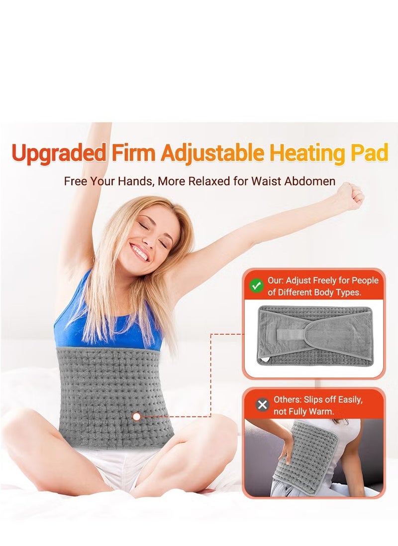 Generic - Electric Waist Heating Belt Multifunctional Heating Pad with LCD Controller, 9 Heating Levels & 4 Timing Gears, Soft Touch, Fast Heating, Machine Washable - Ideal for Period, Back Pain, and Cramps Relief (12"x50") - Image 1