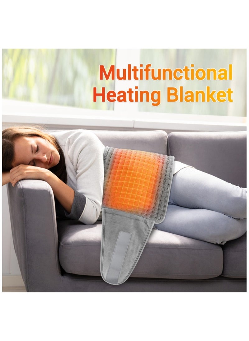 Generic - Electric Waist Heating Belt Multifunctional Heating Pad with LCD Controller, 9 Heating Levels & 4 Timing Gears, Soft Touch, Fast Heating, Machine Washable - Ideal for Period, Back Pain, and Cramps Relief (12"x50") - Image 1