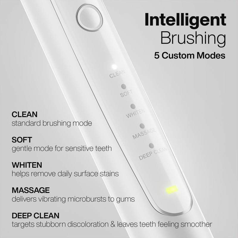 Aquasonic Elite Ultra-Whitening Toothbrush â€“ ADA Accepted Power Toothbrush - 8 Proflex Brush Heads & Travel Case â€“ 50,000 VPM Motor & Wireless Charging - 5 Modes w Smart Timer (Black) - Image 4