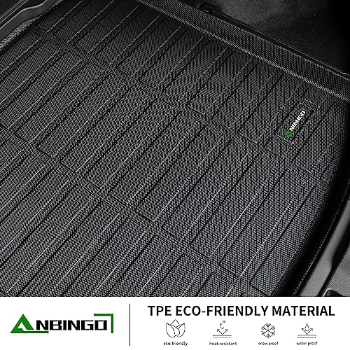 ANBINGO® Floor Mats & Cargo Liner for Genesis GV80 5 Seats 2026 2025 2024 2023 2022 2021 (Not Fit Coupe) All Weather Floor Liners Protection TPE Heavy Duty Non-Slip Automotive Accessories, Black - Image 5