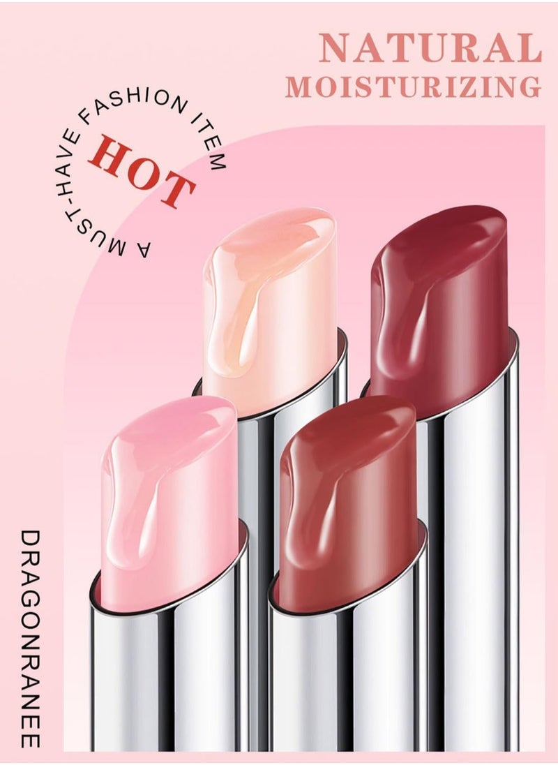 Dragon Ranee 4Pcs Magic Color Changing Lipstick, Moisturizing Lip Tinted Glaze Set for Women  - Image 3