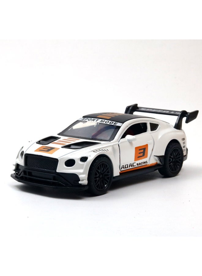 (With Sound And Light) Color Boxed Simulation Off-road Alloy Sports Car Model Children's Toys Car Boy Gift Wholesale-Color:Window Box-sound And Light Version Bin White Brown  - Image 1