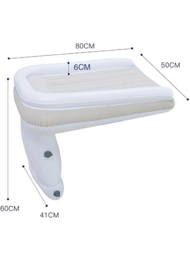 GGEROU - Toddler Travel Bed Inflatable Toddler Airplane Bed Kids Bed Airplane Inflatable Bed Kids Car Seat Extender Toddler Air Mattress with Hand Pump Travel Bag Safety Belt ‎GGEROU-20240731001 - Image 1