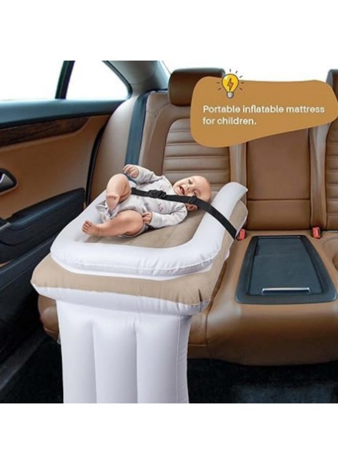 GGEROU - Toddler Travel Bed Inflatable Toddler Airplane Bed Kids Bed Airplane Inflatable Bed Kids Car Seat Extender Toddler Air Mattress with Hand Pump Travel Bag Safety Belt ‎GGEROU-20240731001 - Image 1