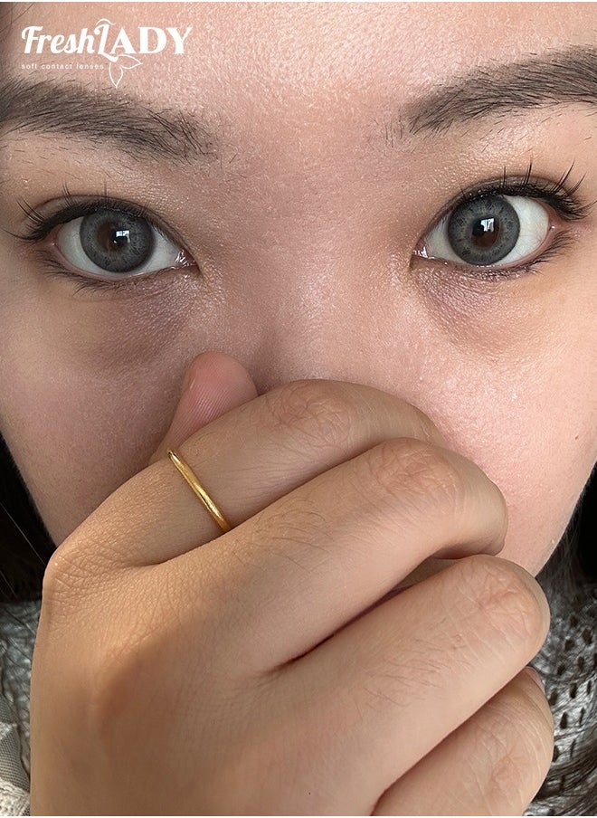 FreshLady Freshlady Rich Girl Gray 14.00mm Colored Contact Lenses 1 Year Disposable for Daily Wear  - Image 2
