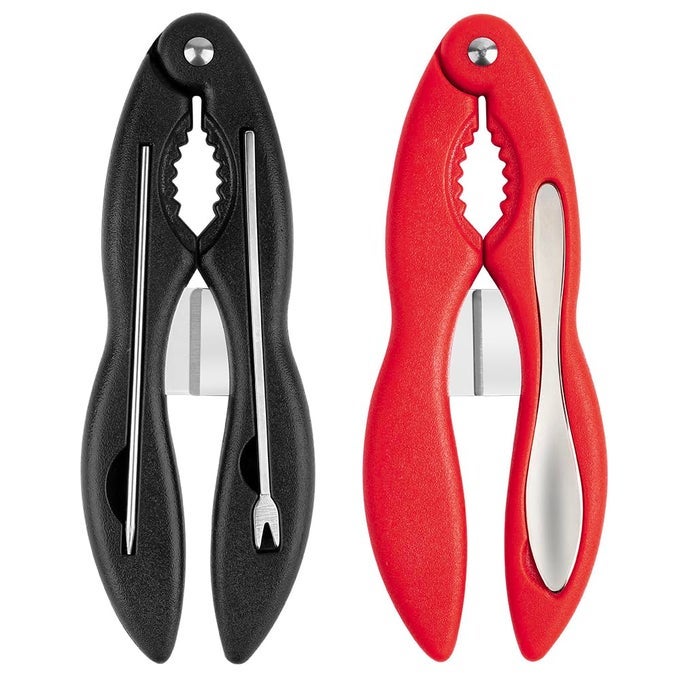 2PCS CRAB CRACKERS AND TOOLS MULTIFUNCTIONAL CRAB LEG CRACKERS EFFICIENT LOBSTER CRACKERS STURDY SEAFOOD CRACKERS AND TOOLS PORTABLE LOBSTER CRACKERS AND PICKS SET CRAB CLAW CRACKERS