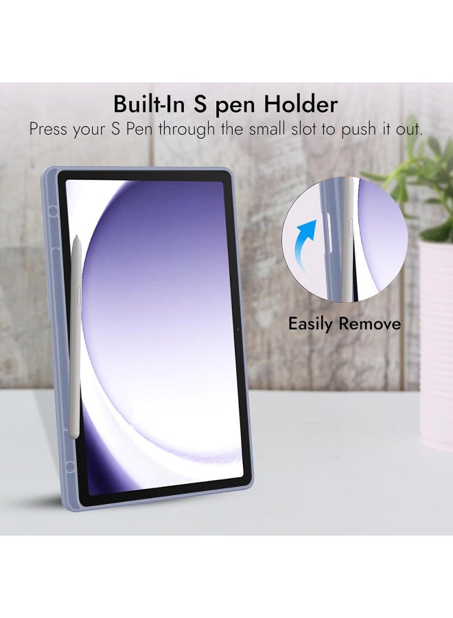 Cover for Samsung Galaxy Tab A9 Plus Cover Case 11 inch, Hybrid Shell Cover Case for Samsung Galaxy Tab A9 Plus/Tab A9+ Tablet Cover [SM-X210/X216B] with Transparent Back - Lavender - Image 5