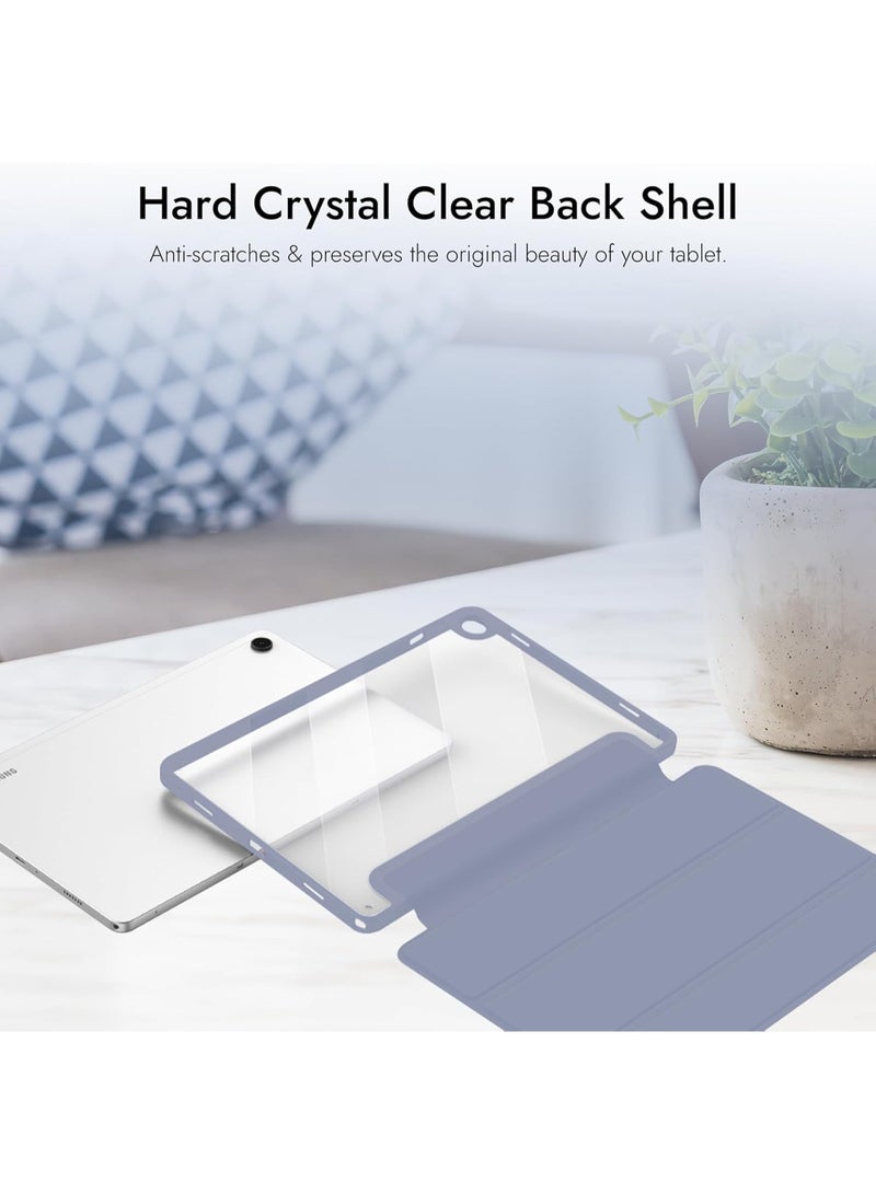 Cover for Samsung Galaxy Tab A9 Plus Cover Case 11 inch, Hybrid Shell Cover Case for Samsung Galaxy Tab A9 Plus/Tab A9+ Tablet Cover [SM-X210/X216B] with Transparent Back - Lavender - Image 3