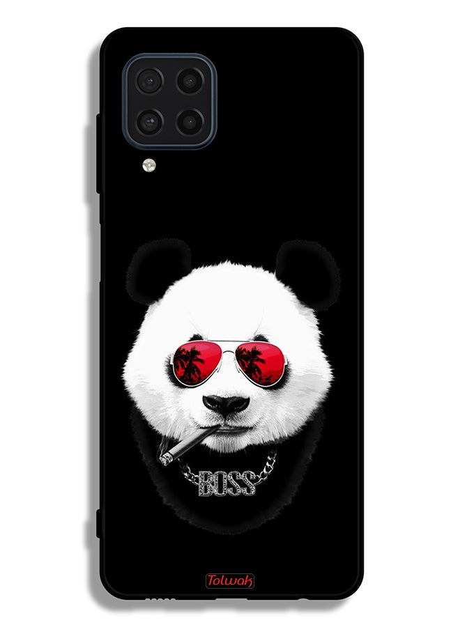 Tolwak Samsung Galaxy M22 Protective Case Cover Boss Panda - Image 2