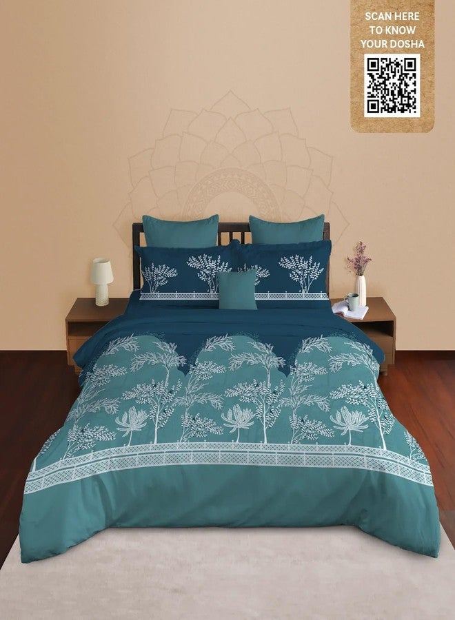 MYTRIDENT Classic Prakriti King Size Bedsheet Set, 210 TC, 100% Cotton - Vayu - Image 1