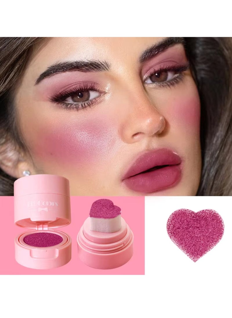 Fit Colors - Cushion Blusher for Face Air Cushion Blush Natural Blusher for Cheeks Shimmer Face Highly Pigmented Blush Makeup Long lasting Loose Powder for Blush Eyeshadow and Lipstick 7g 06 - Image 1