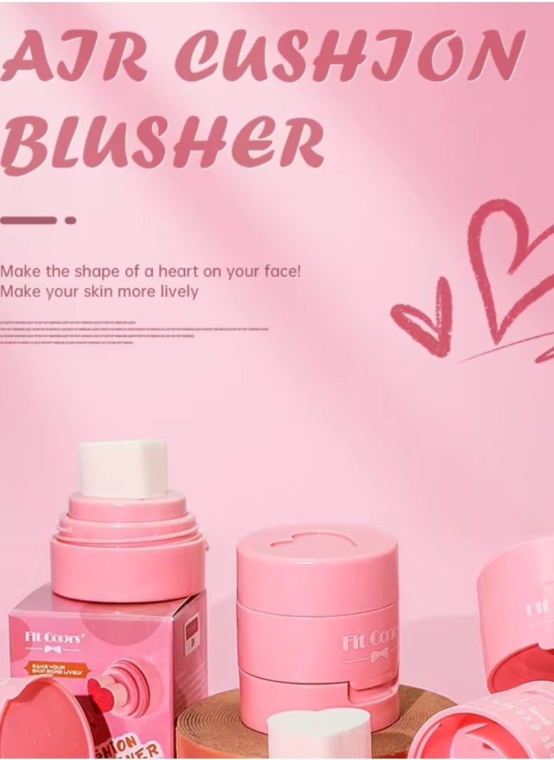 Fit Colors - Cushion Blusher for Face Air Cushion Blush Natural Blusher for Cheeks Shimmer Face Highly Pigmented Blush Makeup Long lasting Loose Powder for Blush Eyeshadow and Lipstick 7g 06 - Image 1