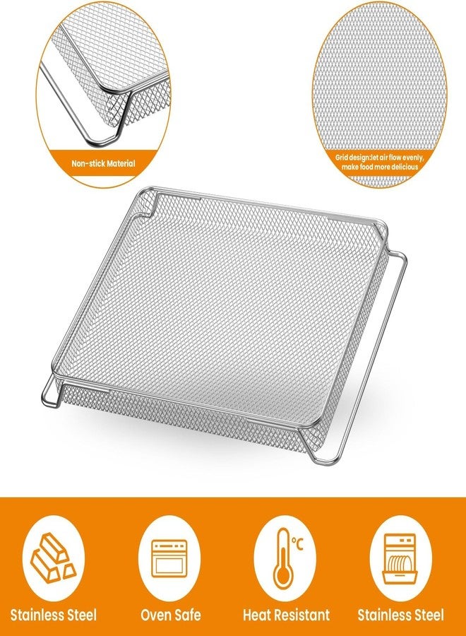 Grilldent Roasting pan Air Fryer Oven Basket, Original Replacement Baking Trays for NINJA DT200 DT201 DT251 Foodi Digital Air Fryer Oven, Mesh Basket, Ideal Accessories for Air Frying and Dehydrating (DT200) - Image 3