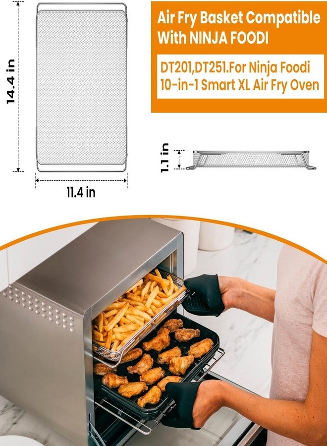 Grilldent Roasting pan Air Fryer Oven Basket, Original Replacement Baking Trays for NINJA DT200 DT201 DT251 Foodi Digital Air Fryer Oven, Mesh Basket, Ideal Accessories for Air Frying and Dehydrating (DT200) - Image 2