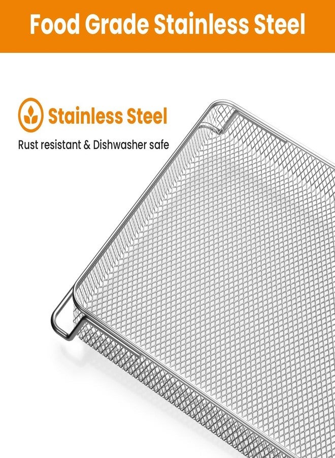 Grilldent Roasting pan Air Fryer Oven Basket, Original Replacement Baking Trays for NINJA DT200 DT201 DT251 Foodi Digital Air Fryer Oven, Mesh Basket, Ideal Accessories for Air Frying and Dehydrating (DT200) - Image 4